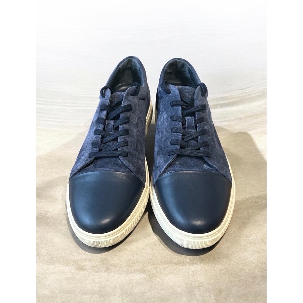 Allen Edmonds Cooper Navy Blue Suede Leather Cap Toe Sneakers Men's 13 D View 3
